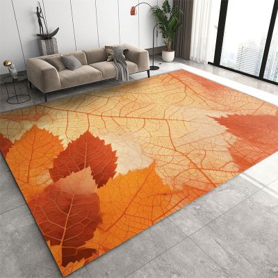2x4 Runner Rug Happy Thanksgiving Day Maple Leaf Fall Rugs for Entryway, Natural Leave Texture Washable Kitchen Rugs Soft Non Slip Anti Fatigue for Sink Laundry Indoor Hallways