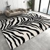 2x4 Runner Rug Abstract Black and White Zebra Pattern Rugs for Entryway, Irregular Geometric Stripe Art Washable Kitchen Rugs Soft Non Slip Anti Fatigue for Sink Laundry Indoor Hallways view 1