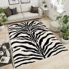 2x4 Runner Rug Abstract Black and White Zebra Pattern Rugs for Entryway, Irregular Geometric Stripe Art Washable Kitchen Rugs Soft Non Slip Anti Fatigue for Sink Laundry Indoor Hallways view 2