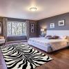 2x4 Runner Rug Abstract Black and White Zebra Pattern Rugs for Entryway, Irregular Geometric Stripe Art Washable Kitchen Rugs Soft Non Slip Anti Fatigue for Sink Laundry Indoor Hallways view 3