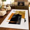 2x4 Runner Rug Luxury Printed Art Rugs for Entryway, Abstract Black Gold Foil Geometry Washable Kitchen Rugs Soft Non Slip Anti Fatigue for Sink Laundry Indoor Hallways view 3