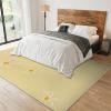 6x9 Area Rugs Light Yellow Sunshine Daisy Living Room Rugs, Simple Nordic Freshness Classroom Rug with Carpet Non-Slip Backing for Bedroom Office Home Decor view 3