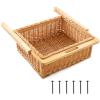 Memorywuu Rustic Wicker Pull out Cabinet Organizer Basket Drawers with Frame and Runners Slide 20" W x 20" l x 8" H for Kitchen Shelf Pantry Storage, Easy DIY Installation view 1