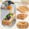 Memorywuu Rustic Wicker Pull out Cabinet Organizer Basket Drawers with Frame and Runners Slide 20" W x 20" l x 8" H for Kitchen Shelf Pantry Storage, Easy DIY Installation view 4