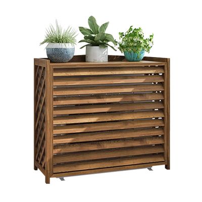 Cover for Outdoor Wooden Air Conditioning Covers,Air Conditioner Fence for Outside Units,Radiator Cover for Home,Air Conditioner Fence Screen for Outside Units,Trash Enclosure Privacy Fence