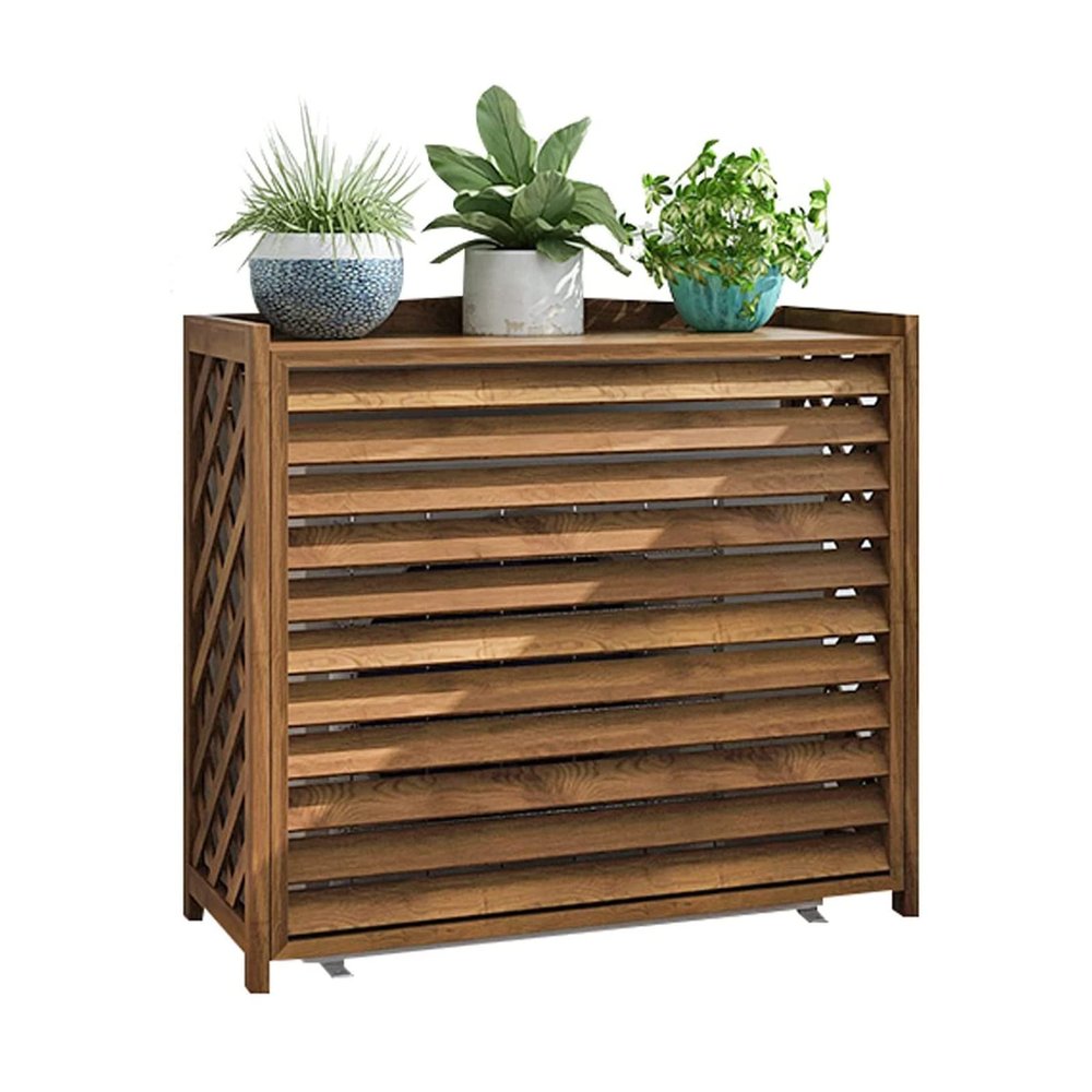 Cover for Outdoor Wooden Air Conditioning Covers,Air Conditioner Fence for Outside Units,Radiator Cover for Home,Air Conditioner Fence Screen for Outside Units,Trash Enclosure Privacy Fence