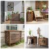 Cover for Outdoor Wooden Air Conditioning Covers,Air Conditioner Fence for Outside Units,Radiator Cover for Home,Air Conditioner Fence Screen for Outside Units,Trash Enclosure Privacy Fence view 2