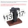 Flip Desk Clock, 24H Retro Vintage Design Auto Flip Clock Desk Clock Table Clock Large Number Battery Powered Mechanical Flip Down Clock,for Home Office School Hotel (Black Shelf view 3