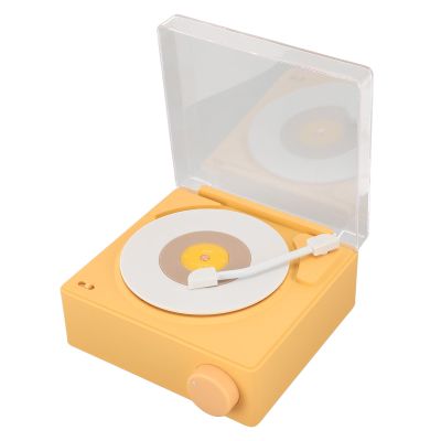 Tangxi Bluetooth Speaker Alarm Clock, Retro Bluetooth Speaker Clear Stereo Sound Multifunctional Digital Display Clock for Home Bedroom Bedside with Time and Battery Display (Yellow)