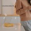 Tangxi Bluetooth Speaker Alarm Clock, Retro Bluetooth Speaker Clear Stereo Sound Multifunctional Digital Display Clock for Home Bedroom Bedside with Time and Battery Display (Yellow) view 3