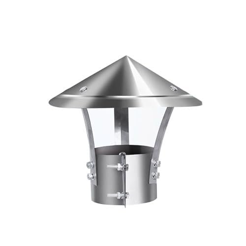 YFAURNDE Fireplace Screen Cover Exterior Stove Pipe Topper Stainless Steel Chimney Cover with Screen Stove Pipe Chimney Cap Chimney Cap with Screen Exhaust Dryer Vent Cap(250mm/9.8in)