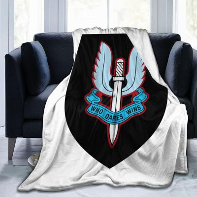 UK SAS (Badge) Throw Blanket 50"x40" Soft Cozy Blanket for Bed Sofa Couch Camping and Travel