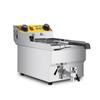 DAYOBOB 11L Commercial Electric Deep Fryer - Single Tank Frying Machine for Chicken, Popcorn, and French Fries - High-Capacity Fryer with Oil Drainage System,Silver view 4
