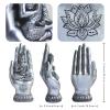 Pigort Buddha Statue Home and Garden Zen Lotus Decorative Sculpture Praying Collectibles Figurines,Home Decoration for Self 9.1 in, Resin view 2