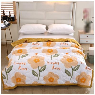 Cooling Blanket Air Conditioning Quilt, Summer Washed Quilt Polyester Air-Conditioning Comforter, Lightweight Blanket, Soft Breathable Cool Blanket(F,180x200cm)