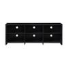 Andmakers 65 in. Black Oak Modern TV Stand for TVs Up to 72" with 6 Open Shelves, Modern Entertainment Center with Storage, TV Console Table Media Cabinet for Living Room, Bedroom and Office view 1