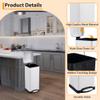 GarveeHome 8 gal Step-Open Trash Can with Soft-Close Lid, Modern, Minimalistic for Home, Kitchen, Laundry Room, Office, Bedroom, Bathroom, with Removable Inner Bucket, White view 3