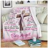 Fleece Blanket 50x60 - Baptism Gifts for Girl, Boys, Teen Girl, Baby Girl, Women, Men, Adults - 'I Am a Child of God' Blanket Gifts - Ideal Baptism Gift for All Ages (Pink, 60x50 Inches) view 3