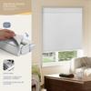 Boolegon No Drill No Tools Roller Shades for Windows, Blackout Linen Fabric, Cordless Roller Blinds,Thermal Insulated UV Protection Window Shades for Home,Bedroom,Office, Blackout-White,48" W x 68" H view 3