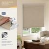Boolegon No Drill No Tools Roller Shades for Windows, Blackout Linen Fabric, Cordless Roller Blinds,Thermal Insulated UV Protection Window Shades for Home,Bedroom,Office, Blackout-Beige,50.5"W x 64"H view 3