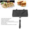 LOCADENCE Breakfast Sandwich Maker, Aluminum Alloy Sandwich Baking Pan, Double Sided Frying Pan with Anti Slip Handle for Outdoor Camping Travel (Black) view 3