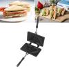 LOCADENCE Breakfast Sandwich Maker, Aluminum Alloy Sandwich Baking Pan, Double Sided Frying Pan with Anti Slip Handle for Outdoor Camping Travel (Black) view 4