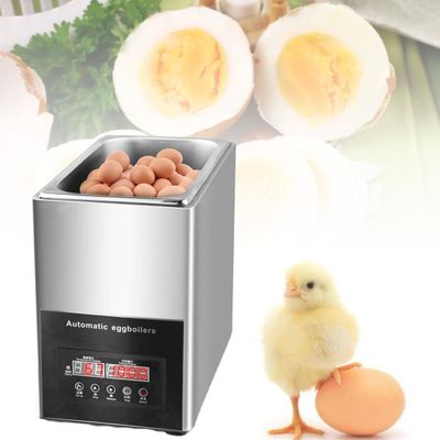 Egg Boiler Cooker, 800 W Hot Spring Egg Cooker, Commercial 9 L Egg Boiler Machine,Professional Large Capacity Egg Cooker,Timed 0~99 Minutes 50 Eggs Half-Boiled Egg Machine Egg Automatic Boilers