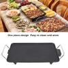 Electric Griddle, Small Smokeless Nonstick Indoor Grill, Flat Top Grill, BBQ Grill, for Pancakes Burgers Eggs Meat, 15.75 x 9.45inch, Nonstick Easy Clean (US view 3