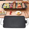 Electric Griddle, Small Smokeless Nonstick Indoor Grill, Flat Top Grill, BBQ Grill, for Pancakes Burgers Eggs Meat, 15.75 x 9.45inch, Nonstick Easy Clean (US view 4