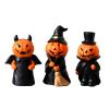 cheshjulv Halloween Pumpkin Figurines, Set of 3, Resin Tabletop Decor, 2.9 x 1.1 in,Halloween Decorations,Halloween Decorations Indoor view 1
