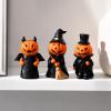 cheshjulv Halloween Pumpkin Figurines, Set of 3, Resin Tabletop Decor, 2.9 x 1.1 in,Halloween Decorations,Halloween Decorations Indoor view 2