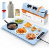 YIDOO Premium Electric Warming Tray for Food - 5 Temp & 4H Timer, Anti-Scald Silicone Portable Food warmer Mat, Safety Lock, Roll-Up Design - Food Warming Mats for Countertop & Buffet Party Gathering view 1