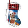 GUGLILI Funny Shih Tzu Dog Stay in The Chimney Christmas Stocking Red Bufflo Plaid Custom Stockings Holiday Xmas Christmas Decorations for Family Friend 14 Inch 1 Pack view 2