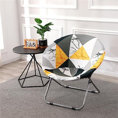 ZYANLING Round Saucer Chair Cover, Stretch Dining Chair Covers Garden Chair Cover Removable Spandex Chair Slipcovers Furniture Protector for Living Room (Triangle)