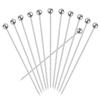12 Pcs Stainless Steel Cocktail Picks Metal Cocktail Skewers Olives Picks for Martini Reusable Toothpicks for Cocktail Fruit Picks Drink Skewers Sticks for Appetizers Bloody Mary Garnish Picks for Bar view 1