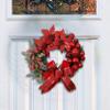 Prelit Christmas Wreath, Artificial Christmas Door Wreath with Lights, Christmas Balls, Pine Cones, Pine Needles and Gold Berries for Indoor Outdoor Home Decoration (with Lights, Wreath.03) view 2