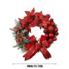 Prelit Christmas Wreath, Artificial Christmas Door Wreath with Lights, Christmas Balls, Pine Cones, Pine Needles and Gold Berries for Indoor Outdoor Home Decoration (with Lights, Wreath.03) view 4