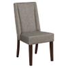 CHARMMA Contemporary Design Dark Brown Finish Dining Chairs Set of 2pc Fabric Upholstered Dining Room Furniture view 3
