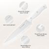 KATISUN Knife Set, White High Carbon Stainless Steel Kitchen Knife Sets with Block, Built-in Sharpener, Forged Triple Rivet, Dishwasher Safe view 4