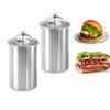 2 Pieces Ham Maker Stainless Steel Meat Press with Thermometer, Deli Sandwich Bacon Lunch Ham Maker Meat Press, Kitchen Making Homemade Meat Press Cooking Tool (2 Pieces) view 1