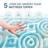 Dyonery 2 Inch 5-Zone Gel Memory Foam King Mattress Topper, CertiPUR-US Certified, Cooling Sleep, Pressure Relief, 76"80"2" view 4