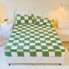 JIXDILO Velvet Fitted Sheet, Noiseless Fitted Sheet Soft Plush Fleece Bed Sheet, Mattress Protector Cover with 12'' Deep Pocket Breathable Mattress Pad Cover(Full-47x79inch, Green) view 2