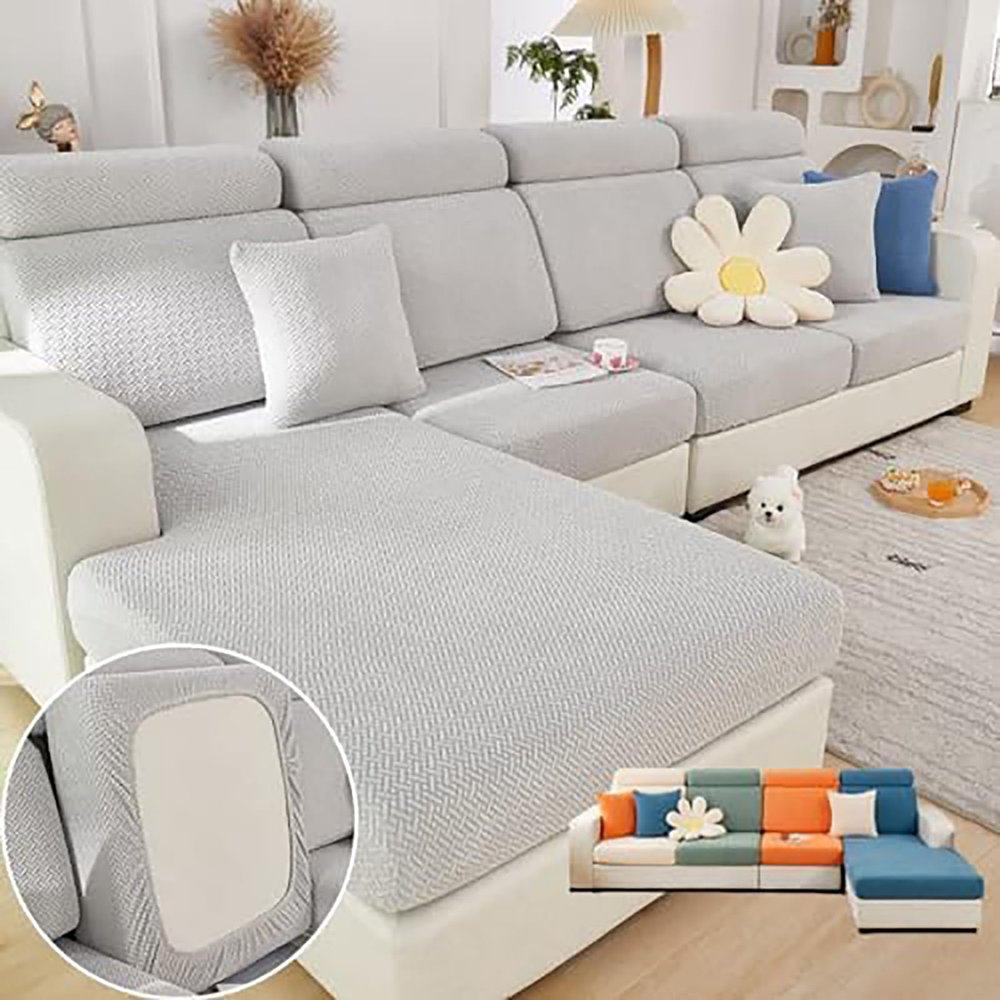Moyibai Soothing Home Sofa Covers,Magic Sofa Covers,Wear-Resistant Universal Sofa Cover, Stretch Couch Cushion Slipcovers Replacement, Anti-Slip L Shape Sofa Covers, Chaise Lounge Sofa Slipcover