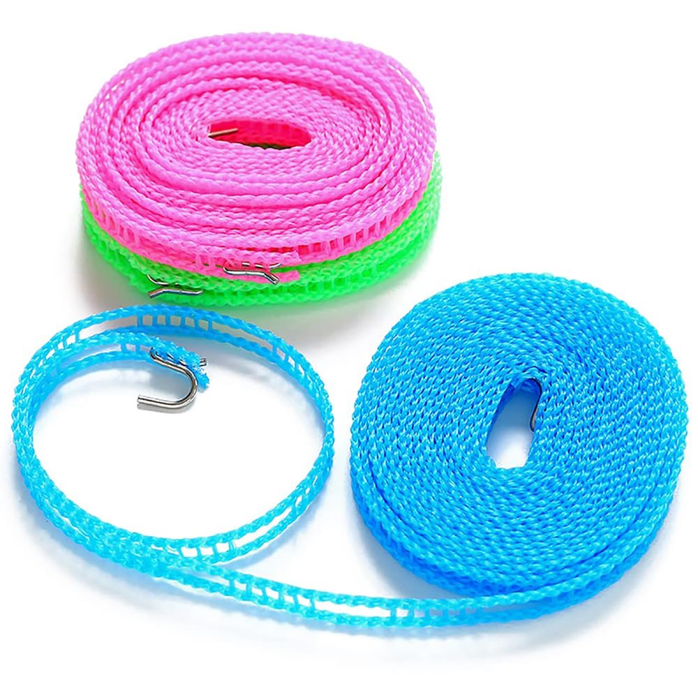 Clothesline, Non-Slip Clothesline, Camping Accessories, Outdoor Clothesline for Garden, Travel, Holiday, Caravan or Caravan