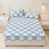 JIXDILO Velvet Fitted Sheet, Noiseless Fitted Sheet Soft Plush Fleece Bed Sheet, Mattress Protector Cover with 12'' Deep Pocket Breathable Mattress Pad Cover(King-71x79inch, Light Blue) view 2
