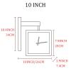 JIXDILO Wooden Corner Wall Clock, Modern Double-Sided Wall Clock Decorative Wall Art Decor for Living Room Kitchen(10inch, White) view 4
