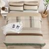 WONGS BEDDING Khaki Quilt King Size, Bohemian Stripe Quilt Sets 3 Pieces Boho Quilted Bedspread Set Lightweight Microfiber Coverlet Bedding Set All Season (104"x90") view 4