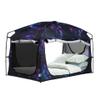 Bed Tent,Portable Privacy Sleeping Bed Canopy,Blackout 90% Drapes for Kids and Adult,Queen Size Indoor Space Tent with Breathable Large Mesh Windows (Galaxy, Queen) view 1