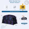 Bed Tent,Portable Privacy Sleeping Bed Canopy,Blackout 90% Drapes for Kids and Adult,Queen Size Indoor Space Tent with Breathable Large Mesh Windows (Galaxy, Queen) view 4