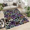 2x3 Rug Cute Heart-Shaped Graffiti Washable Rugs, Creative and Romantic Colorful Heart Laundry Room Carpet Non Slip Throw Rugs for Bathroom Kitchen Sink Front Door Bedroom Bedside view 2